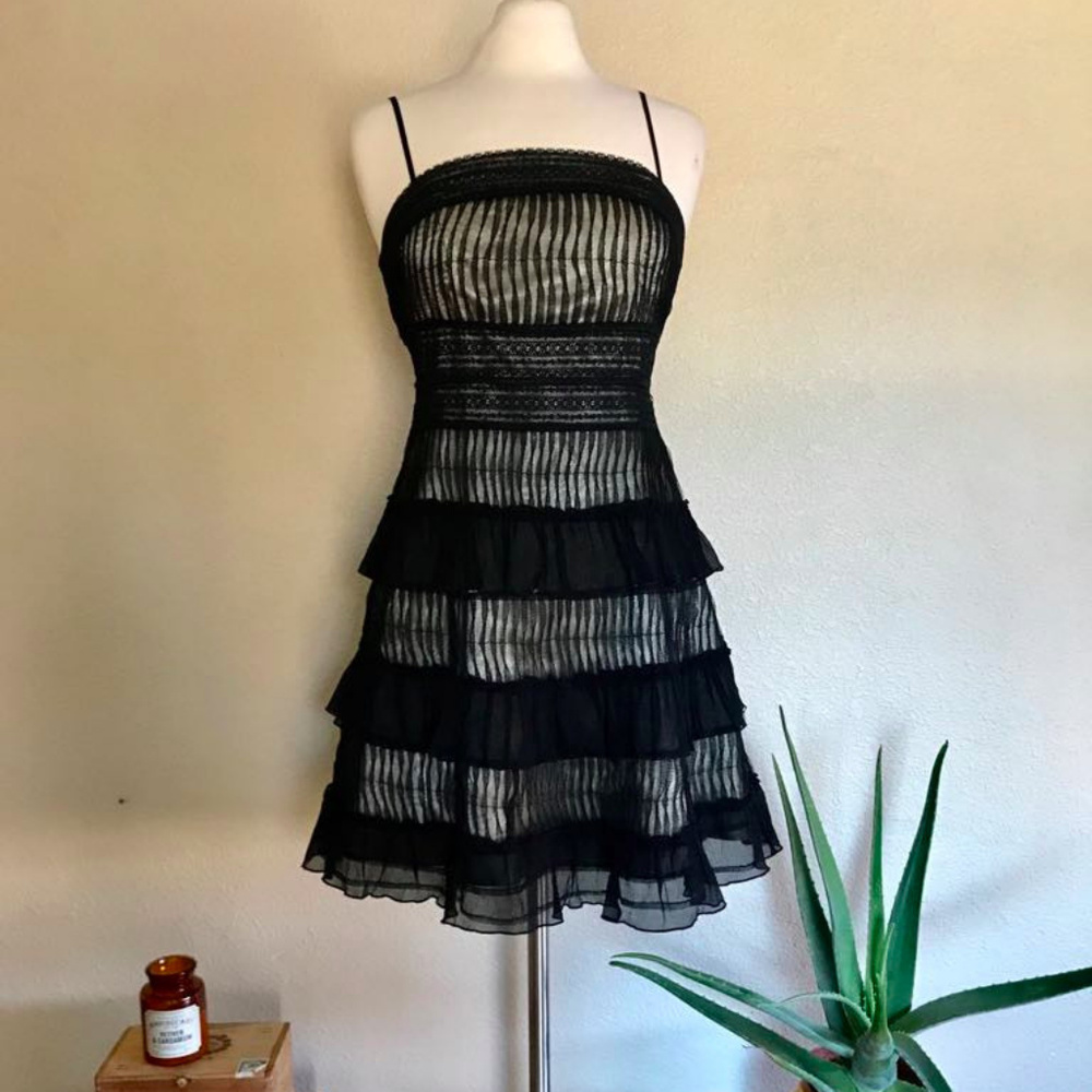 Guess Black Tiered Dress